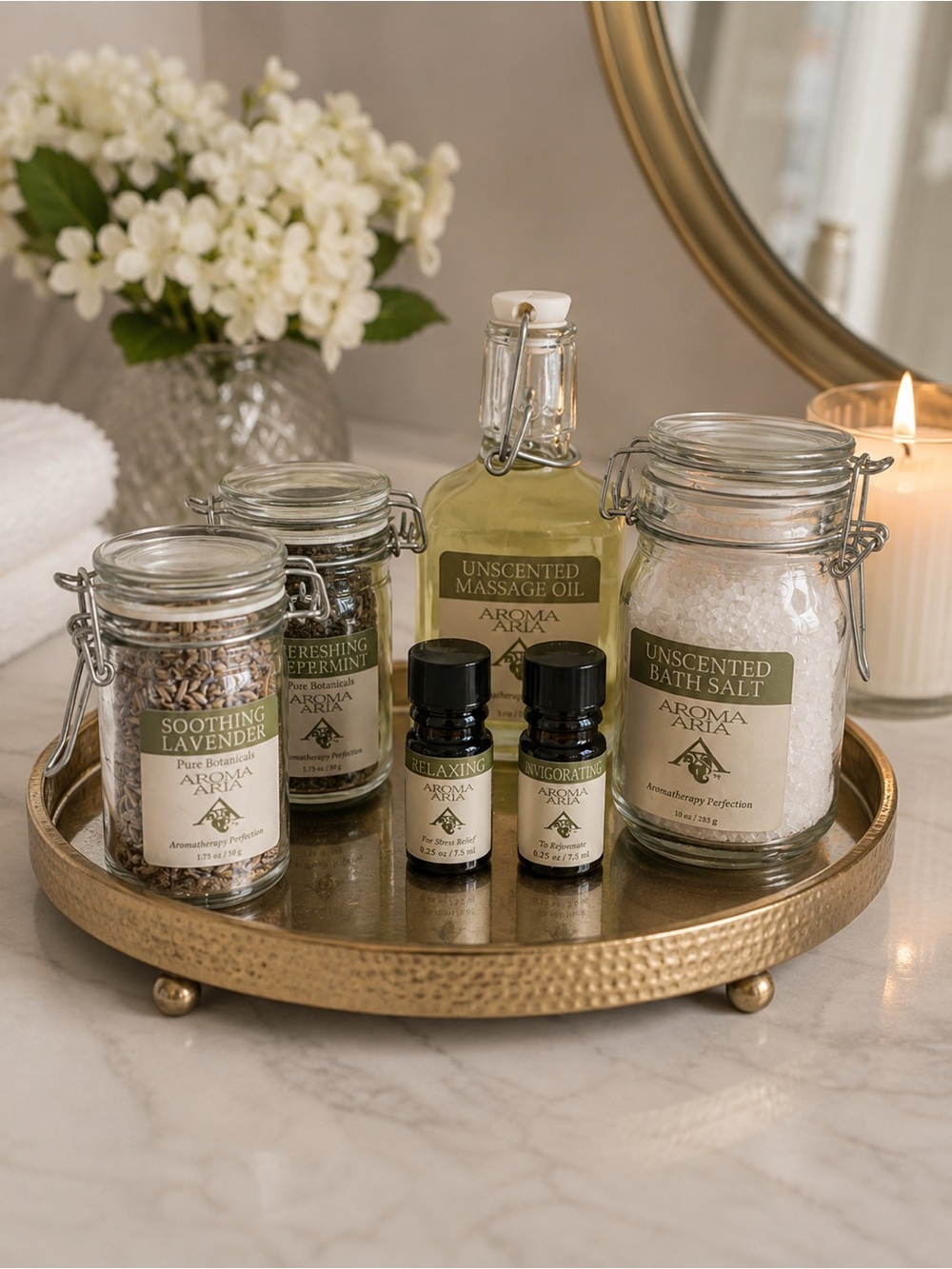Aroma Aria Relaxation Bath & Body Set | Spa Gift Bundle Aromatherapy Collection